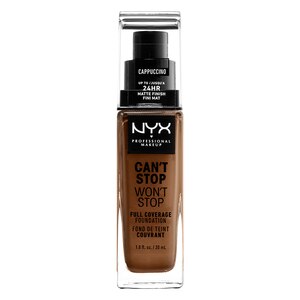 NYX Professional Makeup Can't Stop Won't Stop Full Coverage Foundation, Cappuccino - 1 Oz , CVS
