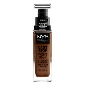 NYX Professional Makeup Can't Stop Won't Stop Full Coverage Foundation, Deep Rich - 1 Oz , CVS