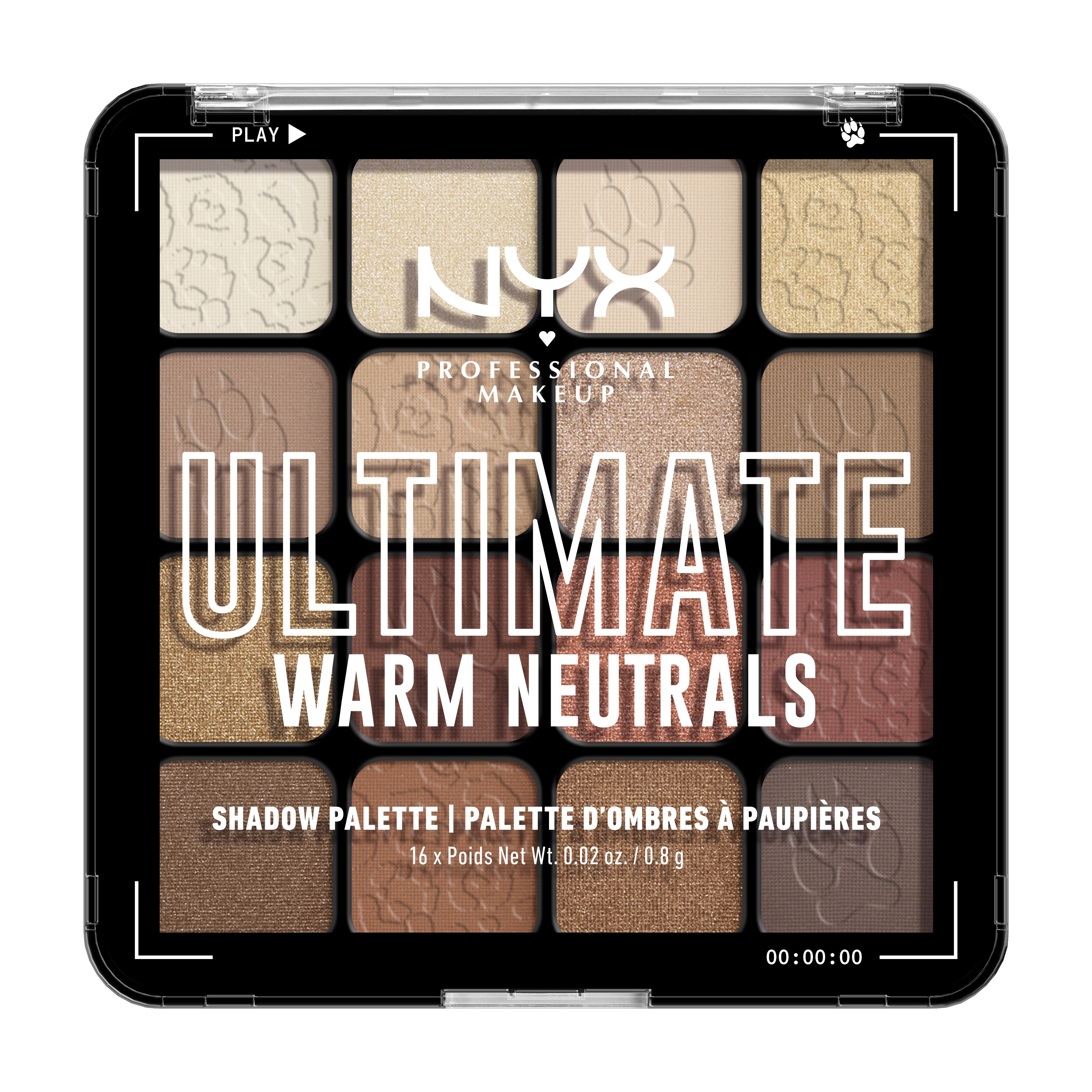 NYX Professional Makeup Ultimate Shadow Palette WARM NEUTRALS - 1 Oz , CVS
