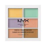 NYX Professional Makeup 3C Conceal Correct Color Correcting Contour Palette, thumbnail image 3 of 4