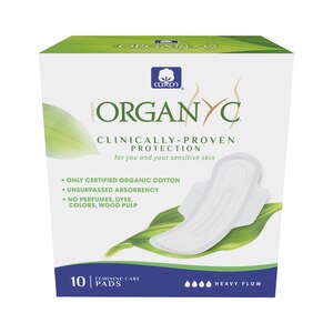 Organyc Organic Cotton Pads For Sensitive Skin, Heavy, 10 Ct , CVS