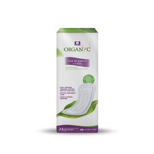 Organyc 100% Organic Cotton Liners for Bladder Leaks, Ultra-Thin, 24 CT