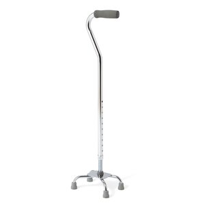 Medline Aluminum Quad Cane Chrome , CVS