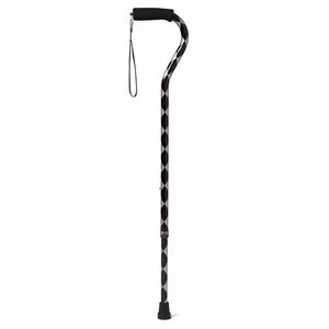 Medline Offset Handle Fashion Cane, Black Argyle , CVS