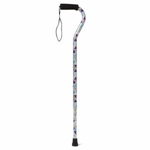 Medline Offset Handle Fashion Cane, Triangles , CVS