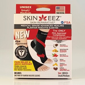 Skineez Medical Grade Plantar's Fasciitis Sleeve , Black/Gray, S/M , CVS