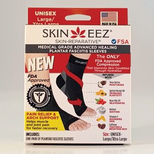 Skineez Medical Grade Plantar's Fasciitis Sleeve , Black/Gray, S/M , CVS