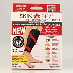 Skineez Medical Grade Compression Calf Sleeve, Black, L/XL , CVS