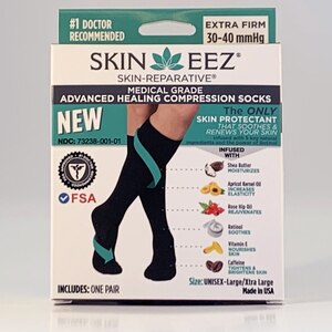 Skineez Medical Grade Compression Sock, Black, L/XL , CVS