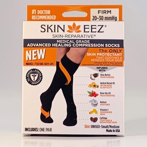 Skineez Medical Grade Compression Sock, Black, L/XL , CVS