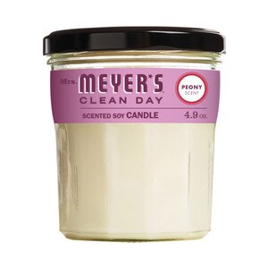 Mrs. Meyer's Clean Day Scented Soy Candle, Peony Scent, 4.9 Ounce Candle