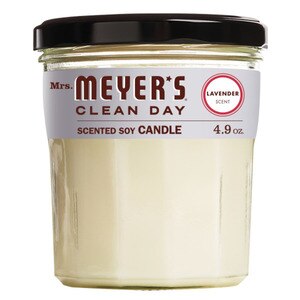 Mrs. Meyer's Clean Day Scented Soy Candle, Lavender Scent, 4.9 Ounce Candle