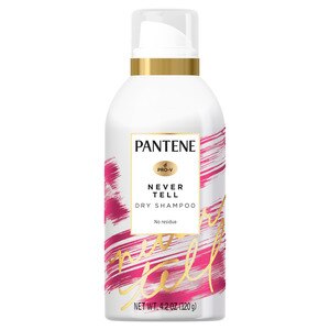 Pantene Never Tell - Champú seco en spray, sin sulfato, Wild Mint, 4.2 oz