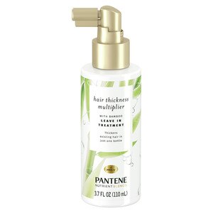 Pantene Nutrient Blends Bamboo Hair Volumizer Thickness Multiplier Leave In Treatment, 3.7 OZ