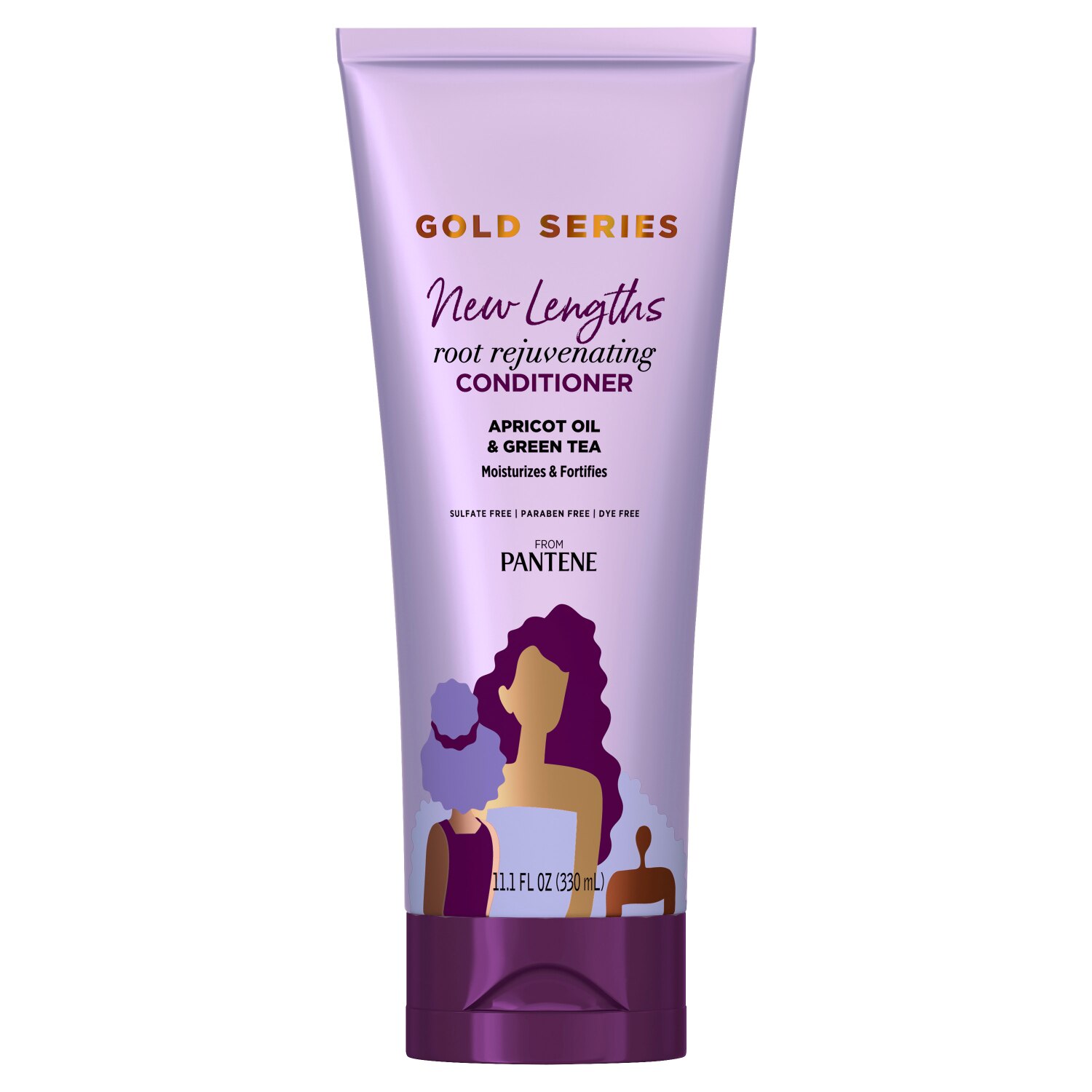 Gold Series from Pantene New Lengths Root Rejuvenating Conditioner for Natural, Textured, Curly, Coily Hair, 11.1 OZ