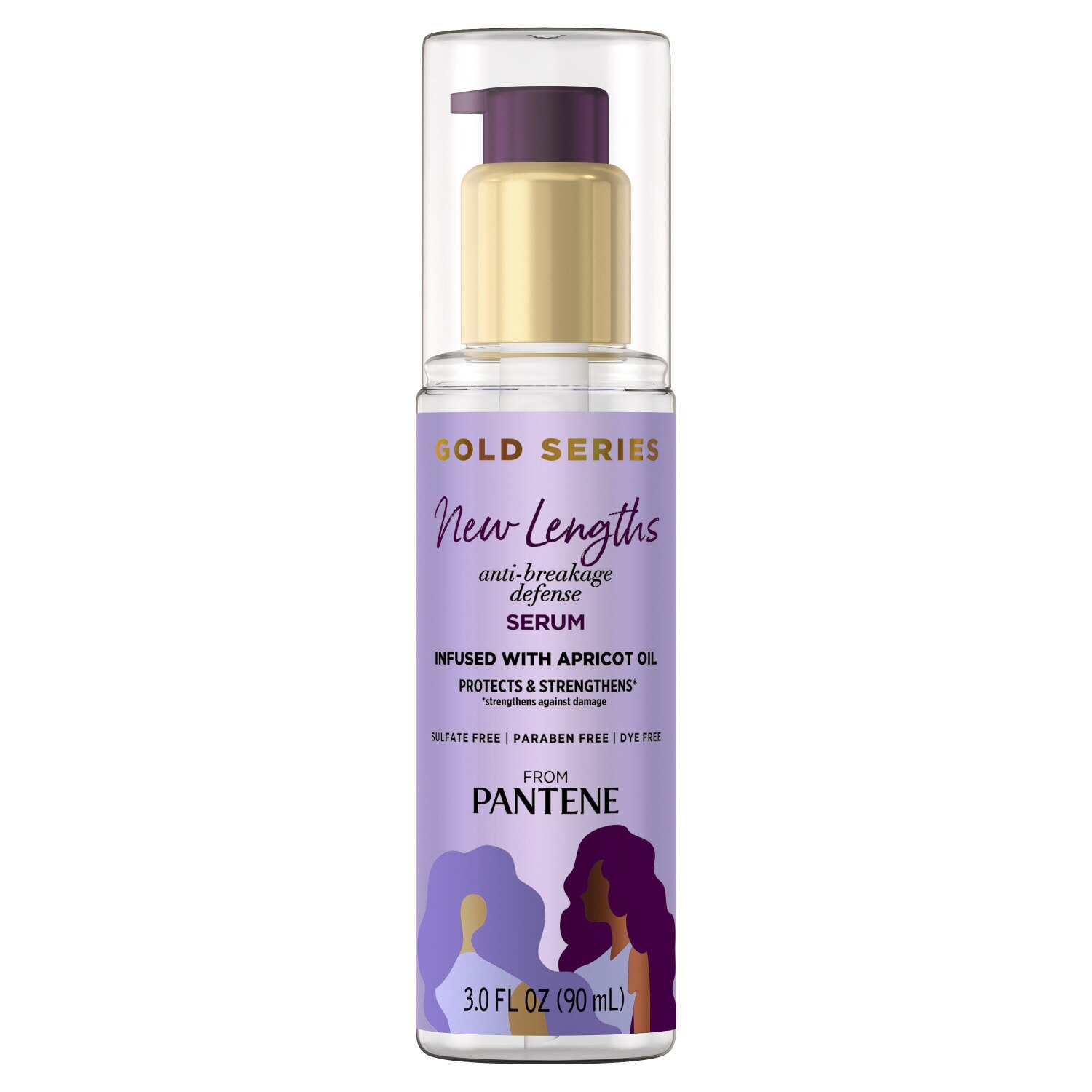 Gold Series from Pantene New Lengths Anti-Breakage Defense Serum for Natural, Textured, Curly, Coily Hair, 3 OZ