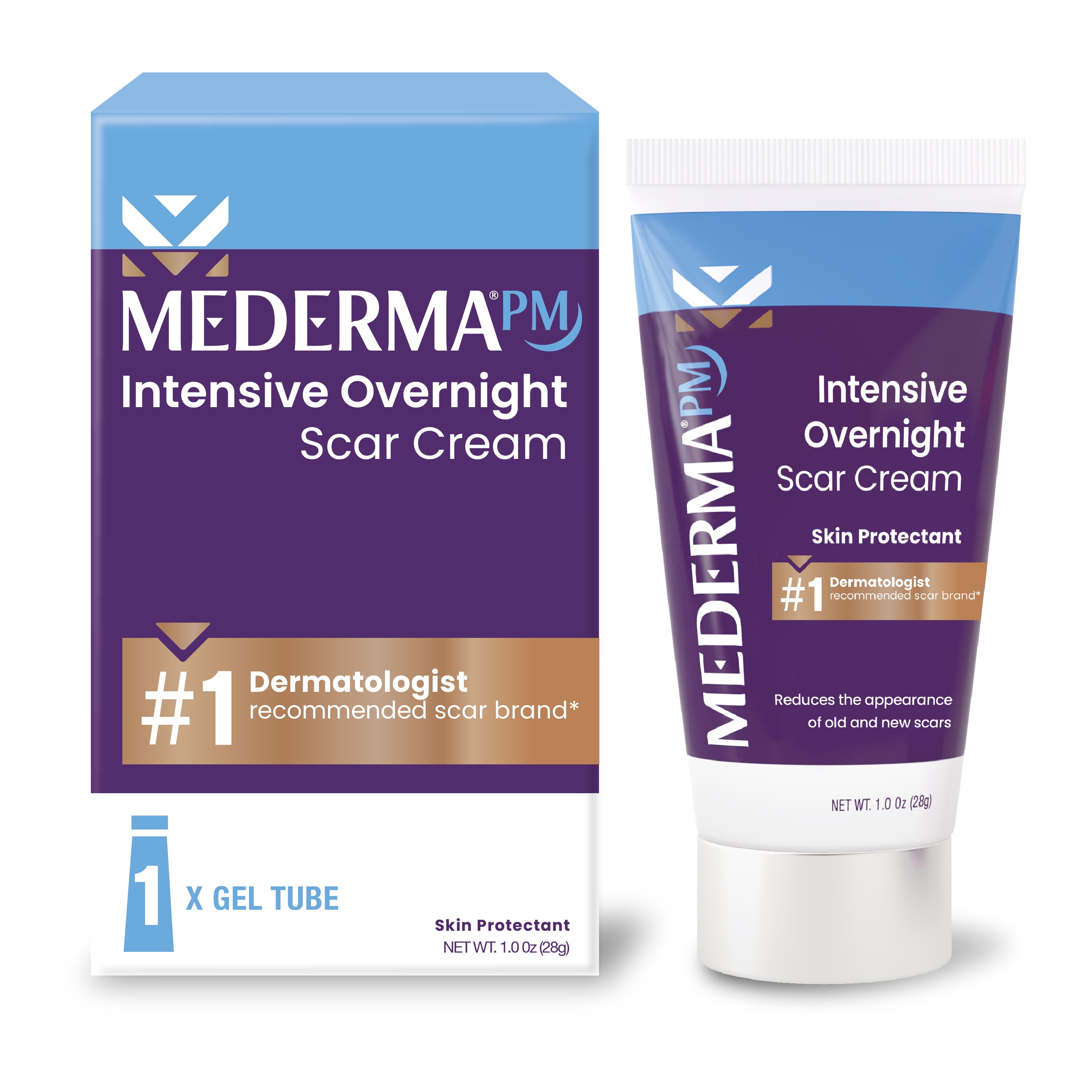 Mederma PM - Crema para cicatrices, intensiva, uso nocturno