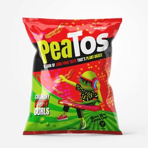 PeaTos Plant-Based Crunchy Fiery Hot Curls, 4 oz
