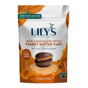 Lily's Milk Chocolate Peanut Butter Cups, 3.2 OZ