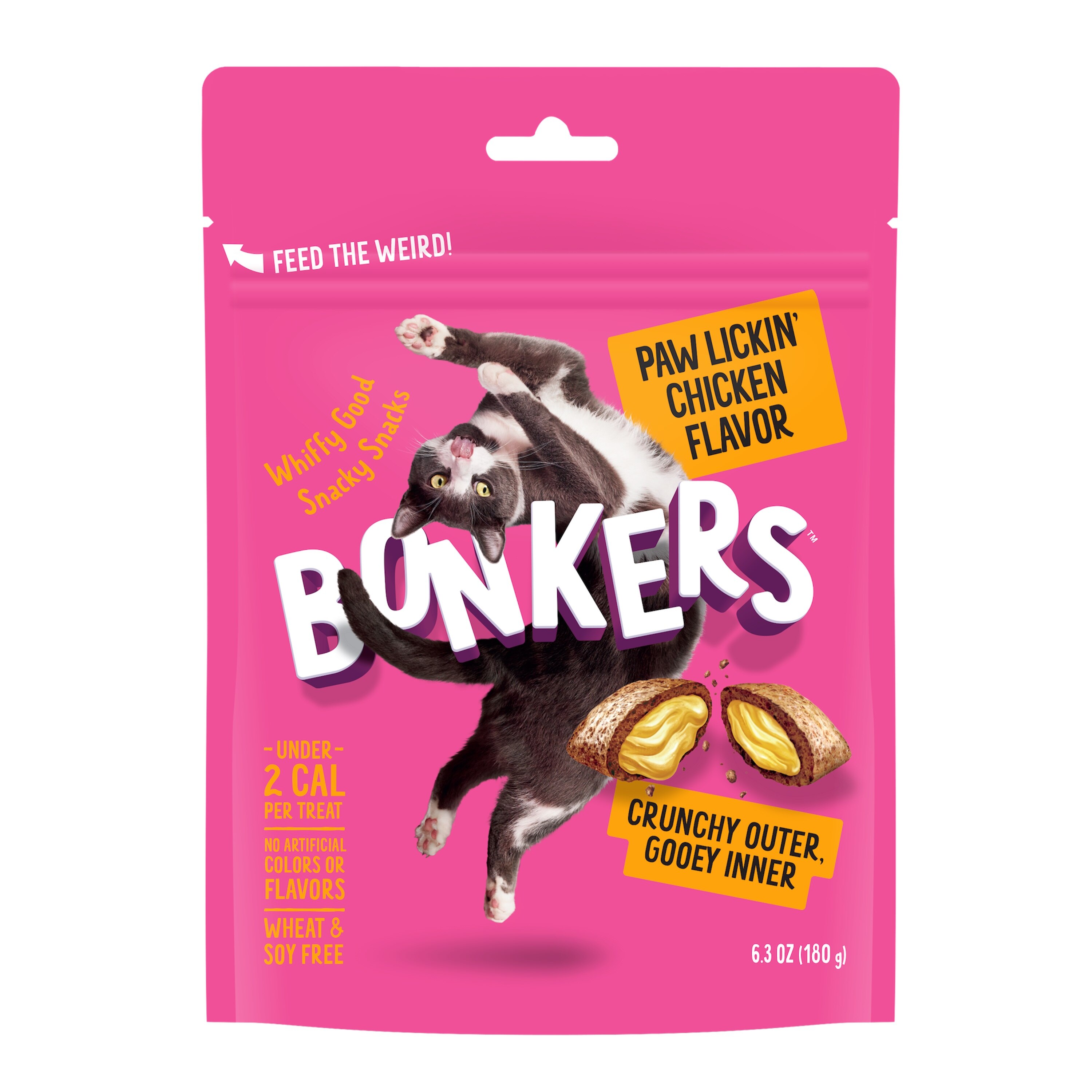 BONKERS Crunchy And Soft Cat Treats, Paw Lickin' Chicken Flavor, 6.3 Oz , CVS