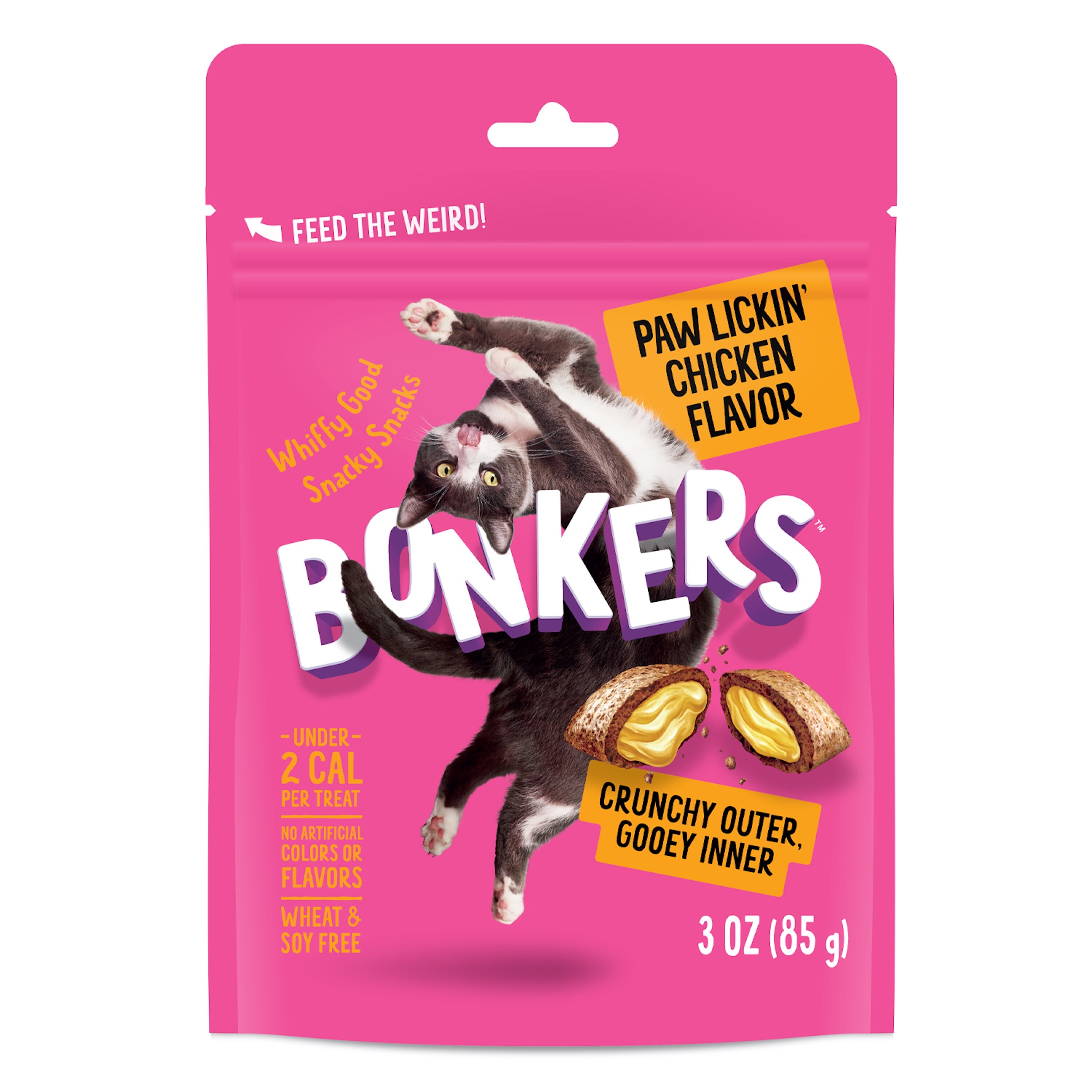 BONKERS Crunchy And Soft Cat Treats, Paw Lickin' Chicken Flavor, 3 Oz CRUNCHY AND SOFT CAT TREATS PAW LICKIN' CHICKEN FLAVOR, 3 Oz , CVS