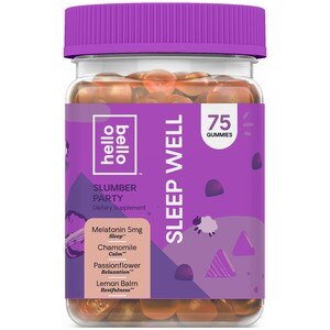 Hello Bello Sleep Well - Suplemento dietario en gomitas con melatonina y extractos naturales, 75 u.