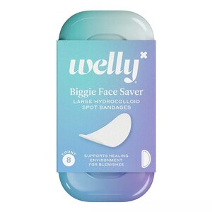 Welly Travel Size Biggie Face Saver Hydrocolloid Spot Bandages, 8CT