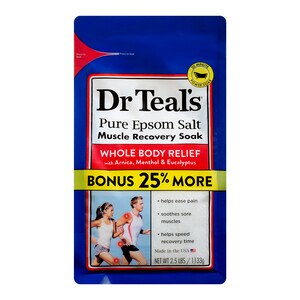 Dr. Teal's Dr Teal's Pure Epsom Salt Muscle Recovery Soak With Arnica, Menthol & Eucalyptus, 2.5 Lbs - 40 Oz , CVS