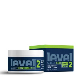 Level Select Level 2 Cooling Mint Sports Cream, 1200mg CBD, 3 OZ