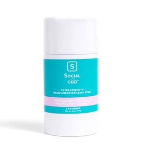 Social CBD Extra Strength Muscle Relief & Recovery Balm Stick, 1000mg CBD, Lavender, 2.5 OZ