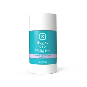 Social CBD Muscle Balm, Lavender, 400mg - State Restrictions Apply