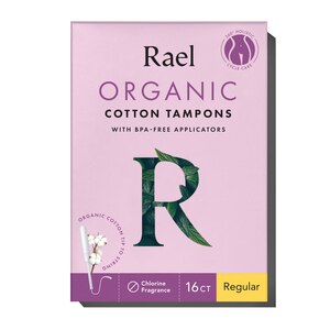 Rael Organic Cotton Tampons With BPA-Free Applicators, Regular, 16 Ct , CVS