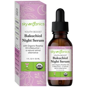 Sky Organics Youth Boost Bakuchiol Night Serum, 1 OZ