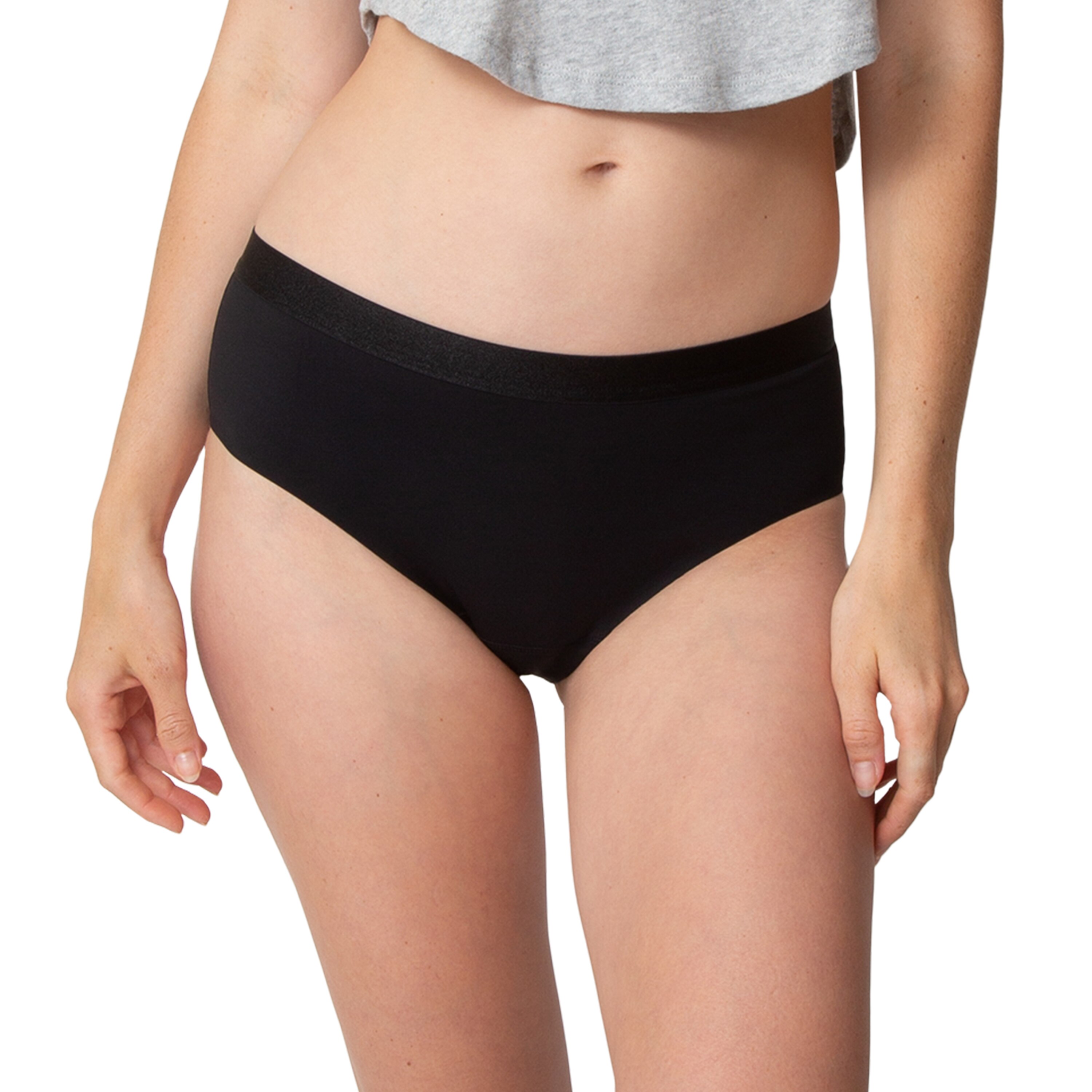 Thinx For All Women's Super Absorbency Cotton Brief Period Underwear, Size  Extra Small, Black - 1 ea