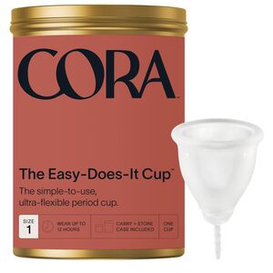 Cora Cup, Premium, Ultra-Soft Period Cup, Size 1 , CVS