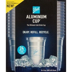 Ball Aluminum Recyclable Party Cups, 24 CT