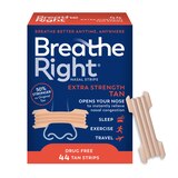 Breathe Right Extra Strength Nasal Congestion Strips, Tan, 44 CT, thumbnail image 1 of 6