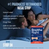 Breathe Right Extra Strength Nasal Congestion Strips, Tan, 44 CT, thumbnail image 3 of 6
