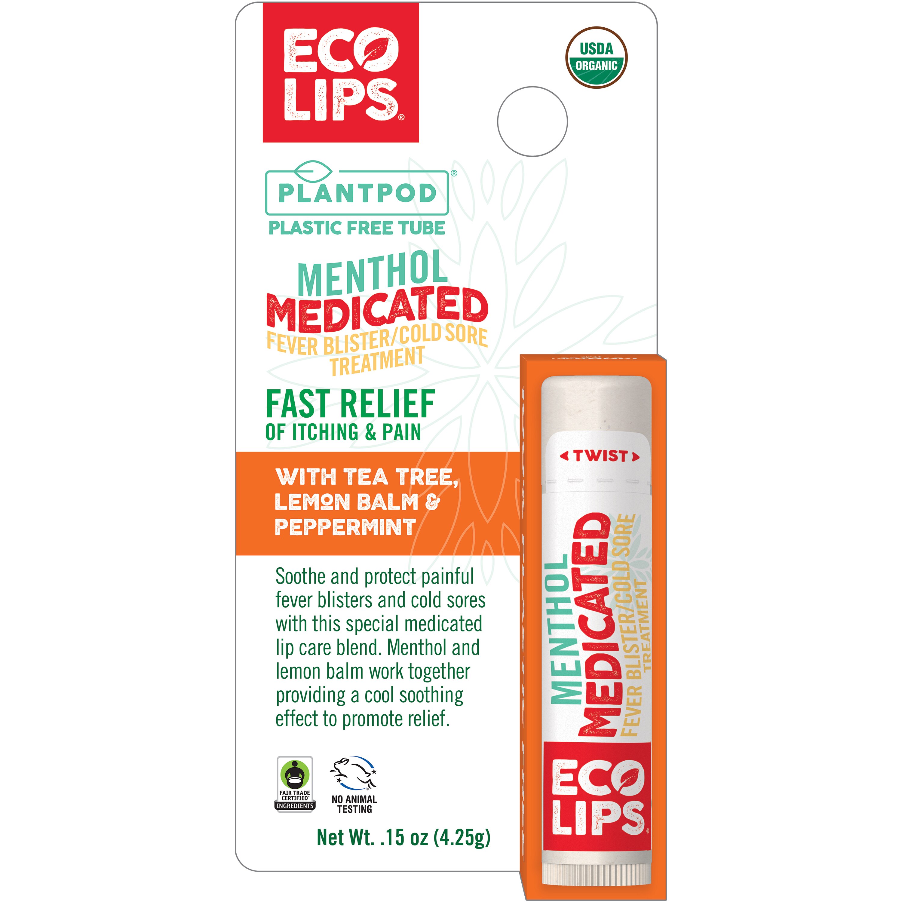 Eco Lips Medicated Lip Balm - 0.15 Oz , CVS