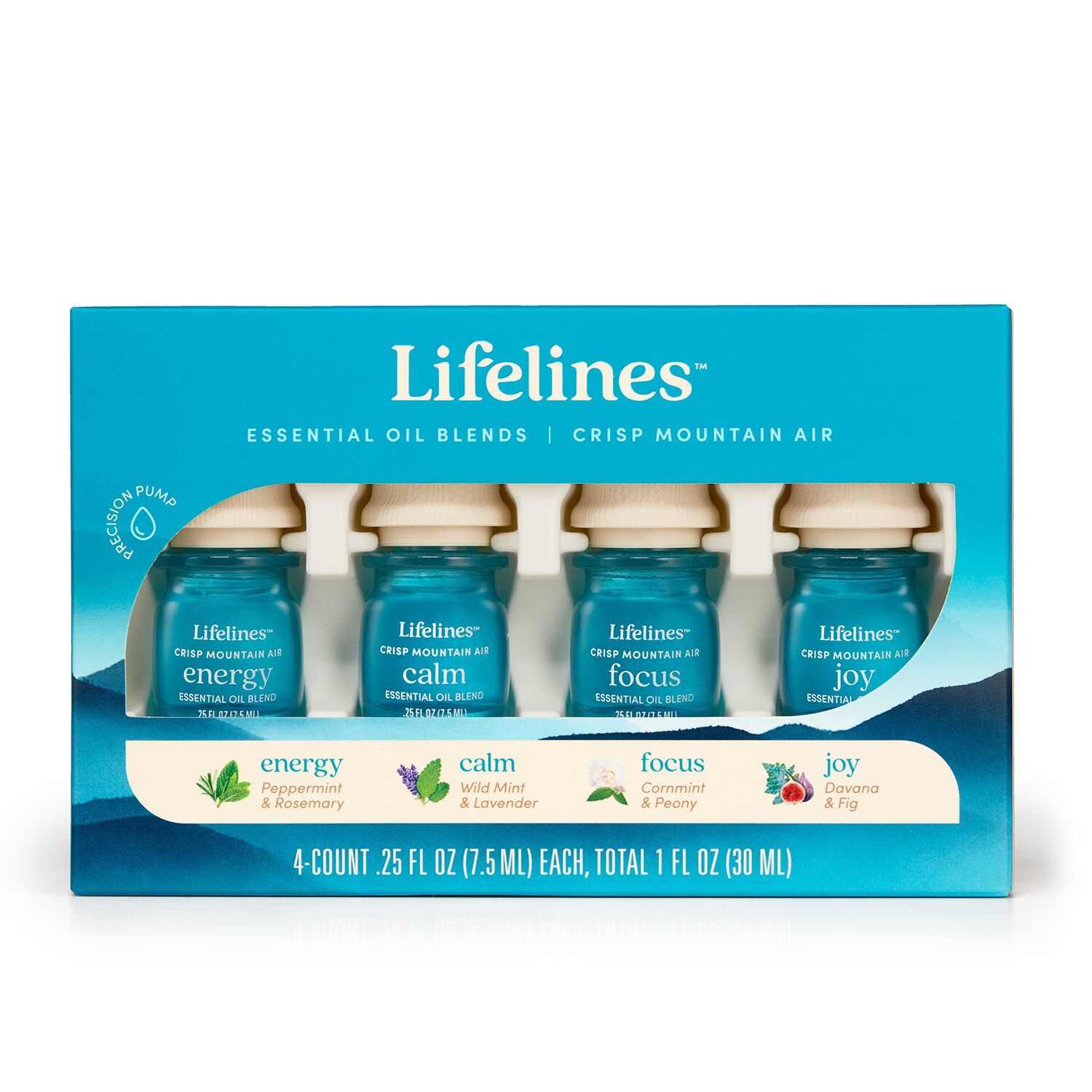 Lifelines Essential Oil Blends, Crisp Mountain Air, 4 Ct , CVS