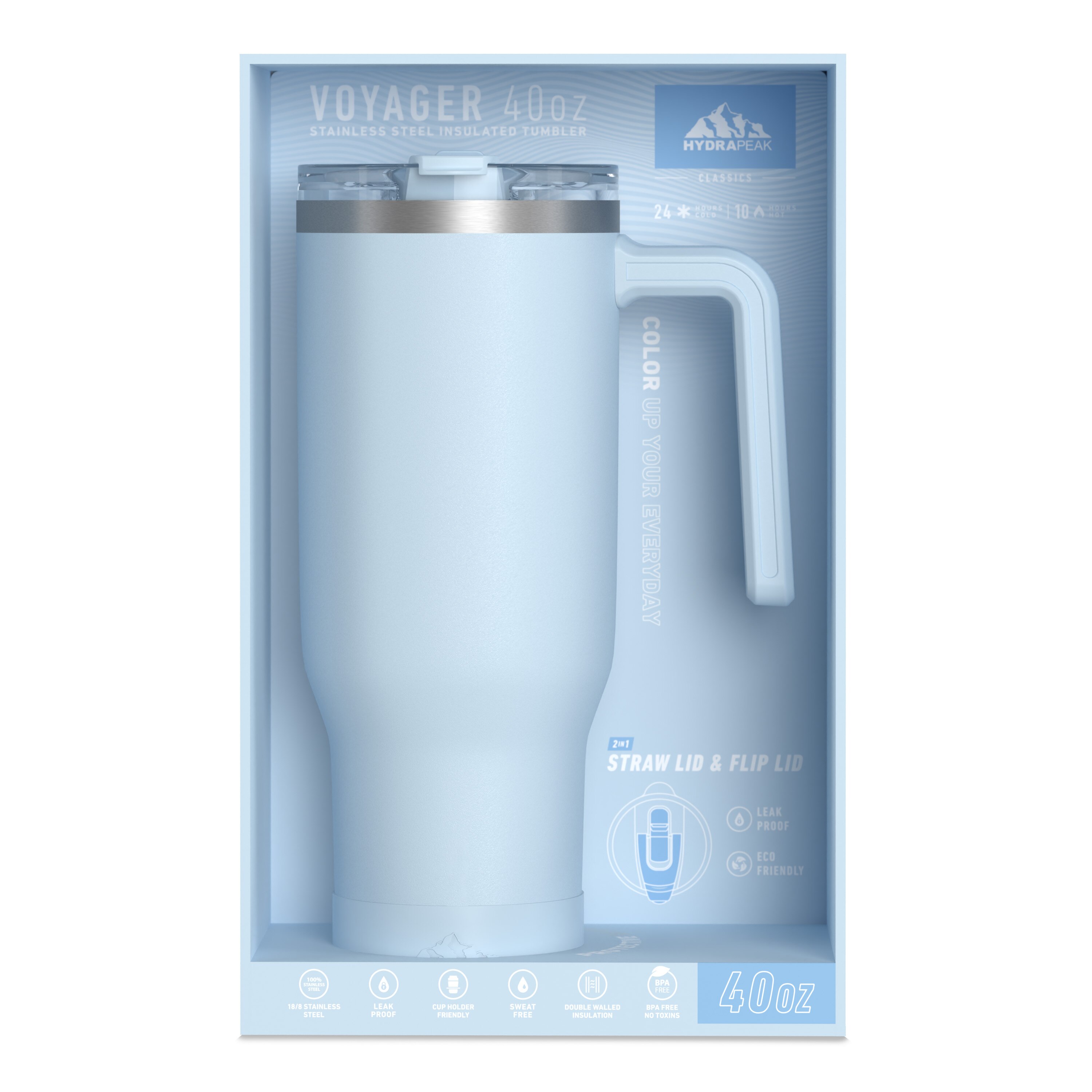 MLKSI Straw Replacement for Hydrapeak Voyager 40 oz Tumbler With Handle, 6  Pack