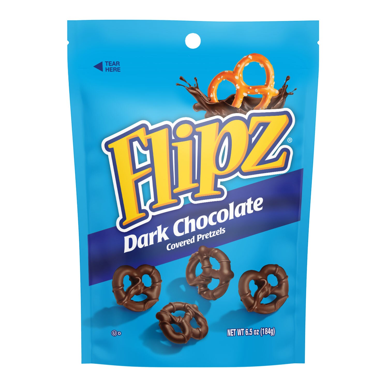 Flipz Dark Chocolate Covered Pretzels, 6.5 OZ
