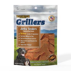 Savory Prime Grillers Jerky Tenders Natural Dog Treats, 4 OZ