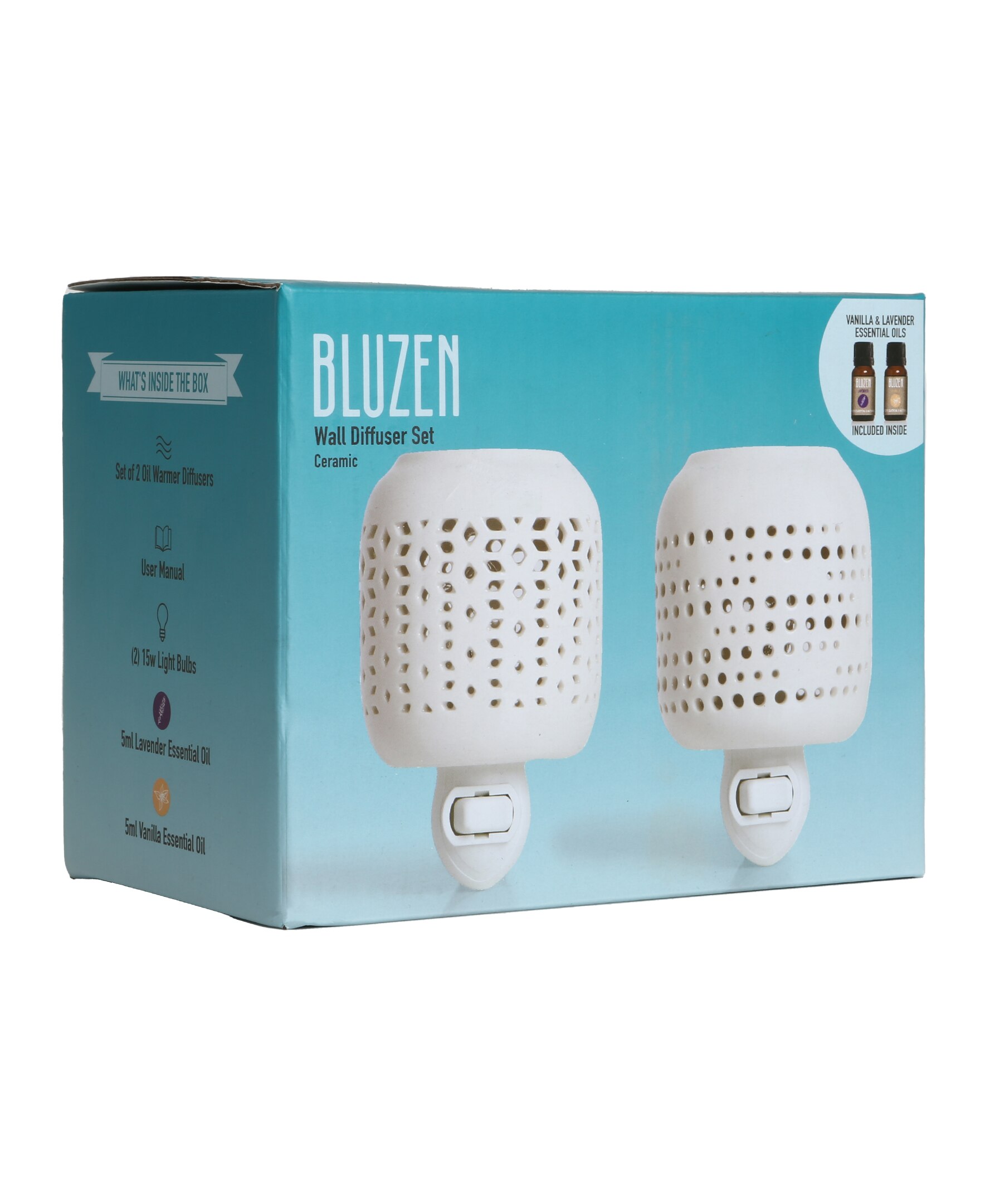 BLUZEN Ceramic Plug-In Diffuser & Oil Set, 2 Ct , CVS