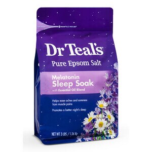 Dr. Teal's Dr Teal's Pure Epsom Salt Melatonin Sleep Soak With Essential Oil Blend, 3 Lbs - 48 Oz , CVS
