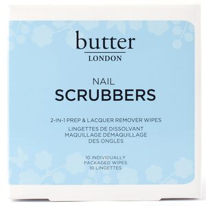 butter LONDON Nail Scrubbers 2-in-1 Prep & Lacquer Remover Wipes, 10CT