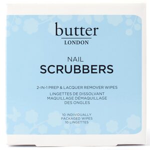 Butter LONDON Nail Scrubbers 2-in-1 Prep & Lacquer Remover Wipes, 10 Ct , CVS