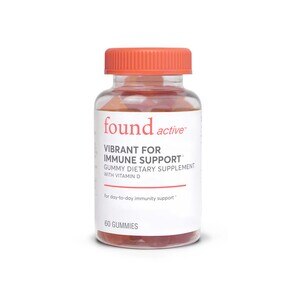 Found Active Vibrant for Immune Support Gummy Dietary Supplement with Vitamin D, 60CT