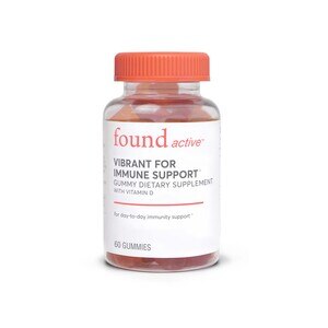 Found Active Vibrant for Immune Support Gummy Dietary Supplement with Vitamin D, 60CT