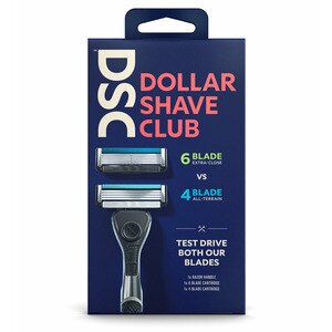  Dollar Shave Club, Razor Combo Pack to Find the Best Razor for You, 1 handle, 1x 4 & 1x 6 blade cartridge 